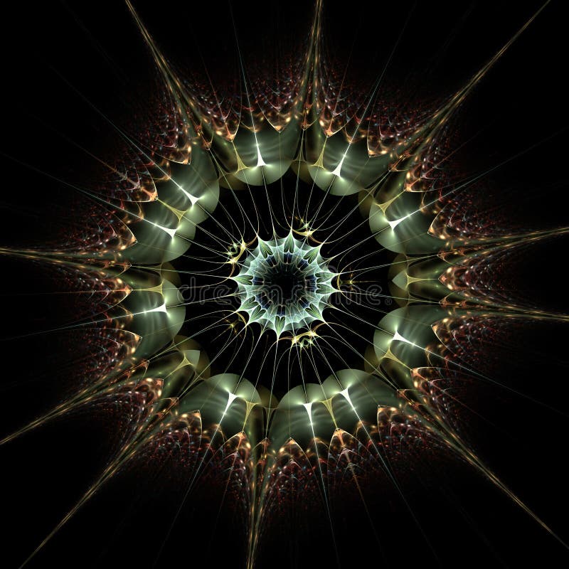 Haeckel inspitation - Radial Symmetry of Protozoan - Fractal Art.