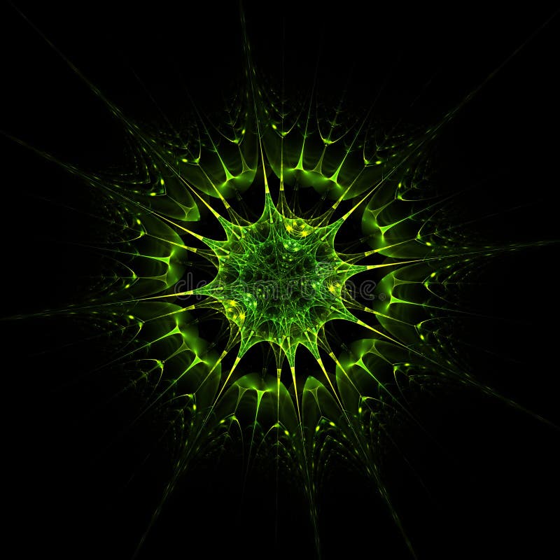 Haeckel inspitation - Radial Symmetry of Protozoan - Fractal Art.