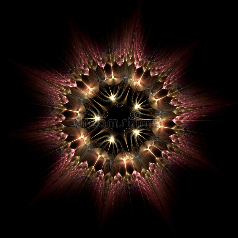 Haeckel inspitation - Radial Symmetry of Protozoan - Fractal Art.