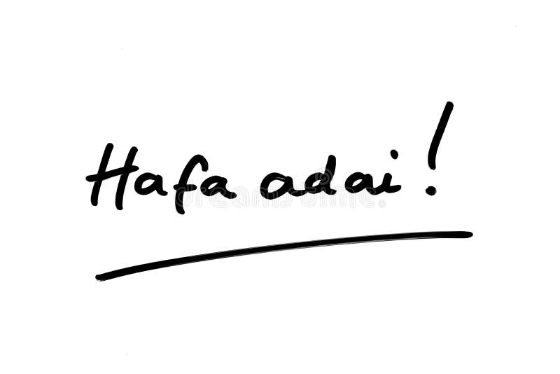 Hafa Adai or Hello on Chamorro Language Hand Lettering with 3d Effect