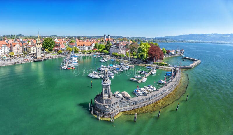 Hafen auf Bodensee in Lindau, Deutschland stockfotografie Hafen auf Bodensee in Lindau, Deutschland stockfotografie