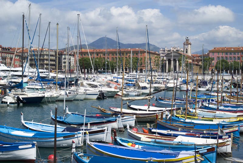Hafen von Nizza, französischem Riviera stockbild Hafen von Nizza, französischem Riviera stockbild