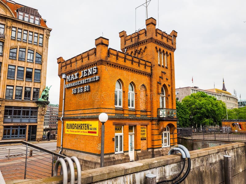 HafenCity em Hamburgo hdr fotografia de stock royalty free