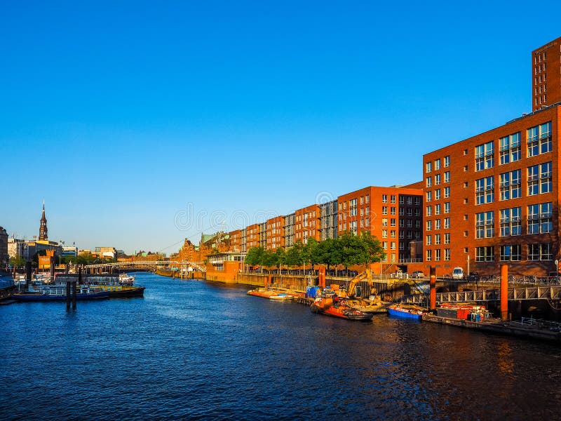HafenCity em Hamburgo hdr foto de stock