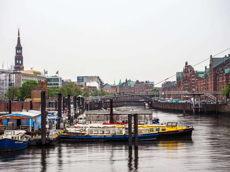 HafenCity no hdr de Hamburgo fotos de stock