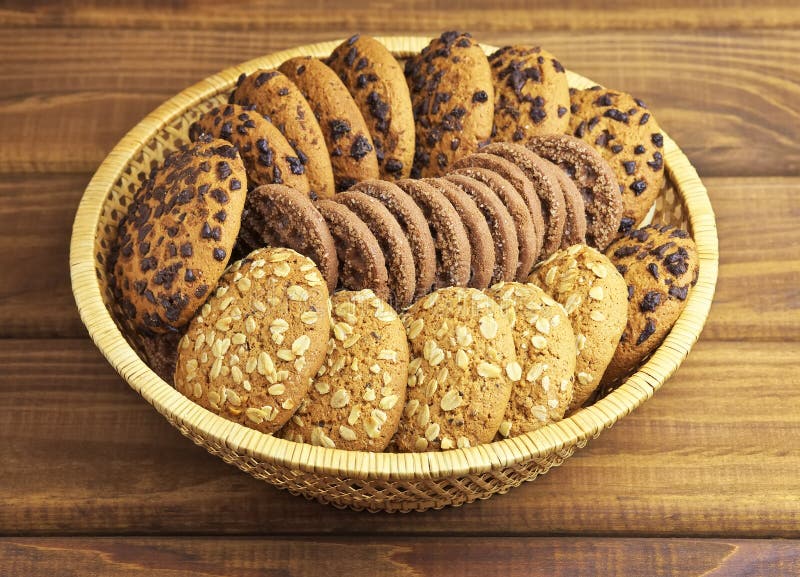 Hafermehl- und Schokoladenplätzchen lizenzfreie stockfotos Hafermehl- und Schokoladenplätzchen lizenzfreie stockfotos