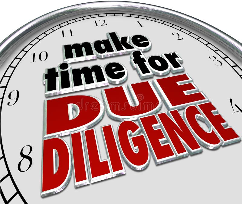 Haga la época para los Obligati del negocio del reloj de las palabras de la diligencia debida 3d libre illustration Haga la época para los Obligati del negocio del reloj de las palabras de la diligencia debida 3d libre illustration