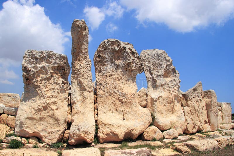 Hagar Qim, alter Megalithentempel von Malta lizenzfreie stockbilder Hagar Qim, alter Megalithentempel von Malta lizenzfreie stockbilder