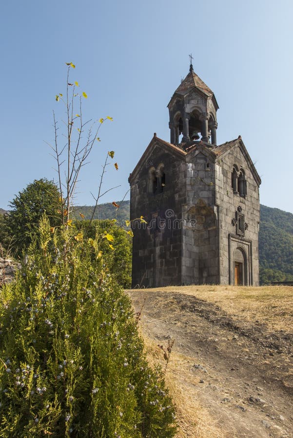 Haghpat Monastery, in Armenia, world heritage site by Unesco. Church of St. Nshan with the entrance to the book depository in the monastery complex Haghpat in Armenia. Haghpat Monastery, in Armenia, world heritage site by Unesco. Church of St. Nshan with the entrance to the book depository in the monastery complex Haghpat in Armenia