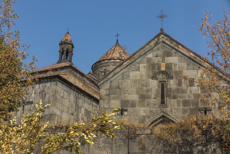 Haghpat Monastery, in Armenia, world heritage site by Unesco. Church of St. Nshan with the entrance to the book depository in the monastery complex Haghpat in Armenia. Haghpat Monastery, in Armenia, world heritage site by Unesco. Church of St. Nshan with the entrance to the book depository in the monastery complex Haghpat in Armenia