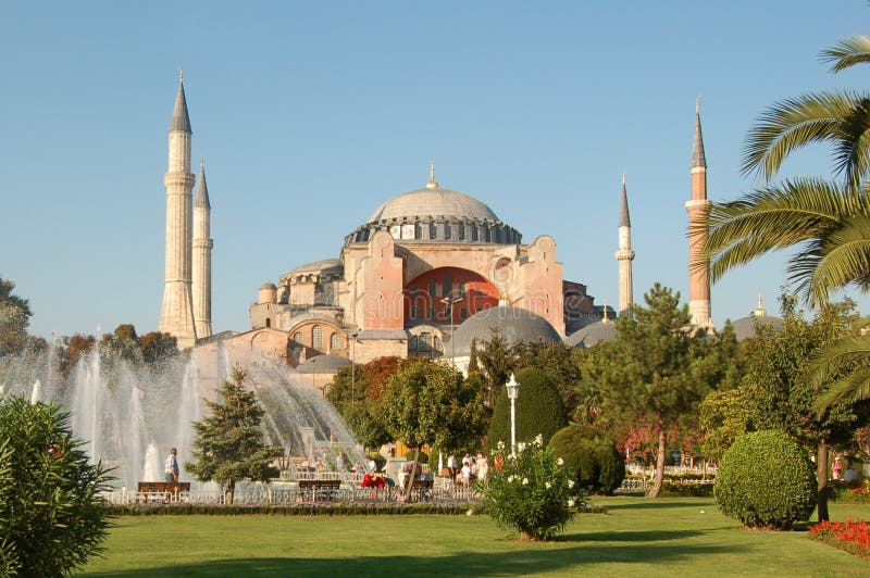 Majestic Hagia Sophia landmark in Istanbul at daylight