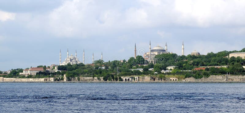 Hagia Sophia and Blue mosque in istanbul. Istanbul panoramic photo work. Hagia Sophia and Blue mosque in istanbul. Istanbul panoramic photo work.