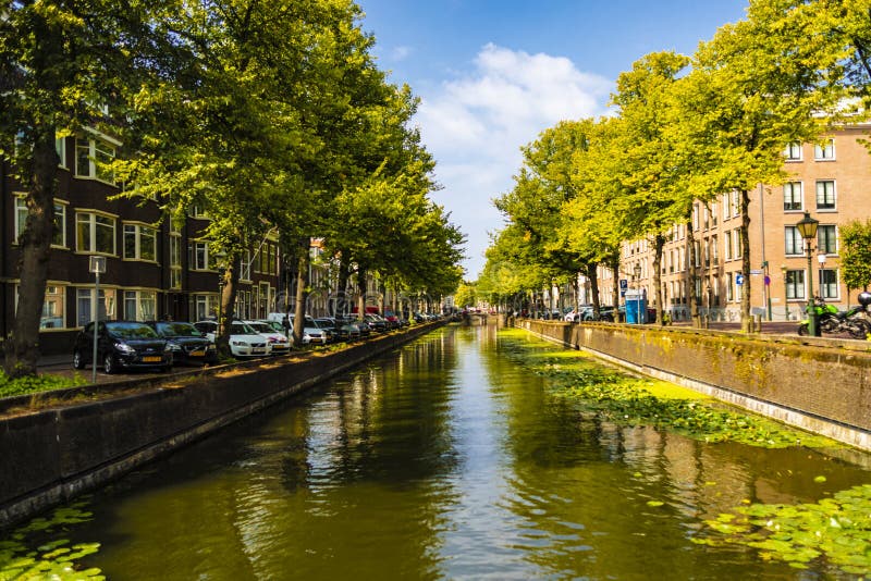 Typical Dutch Water Canal in the Netherlands Editorial Photography ...