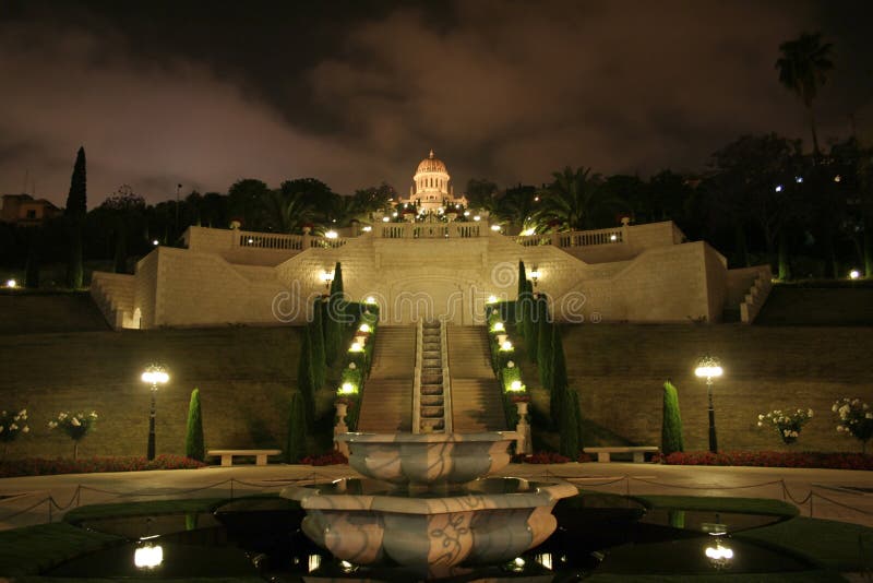 Haifa mosque by night