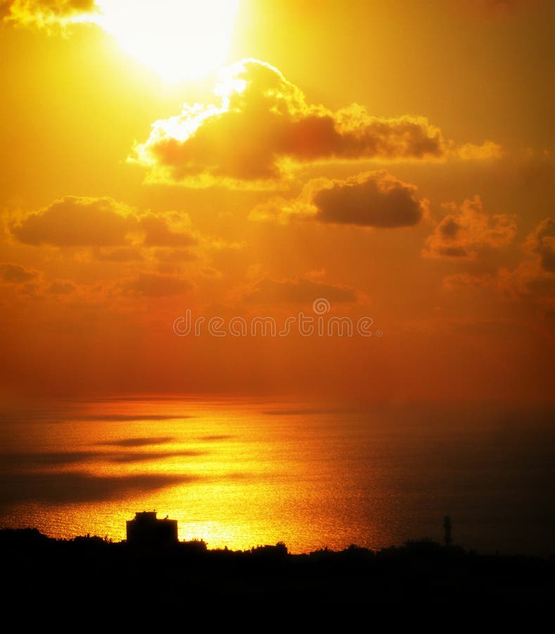 Haifa Sunset stock image. Image of view, panorama, israel 37754029