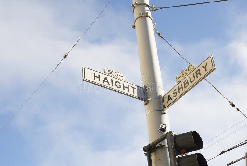 Haight Street Sign in San Francisco stock photography
