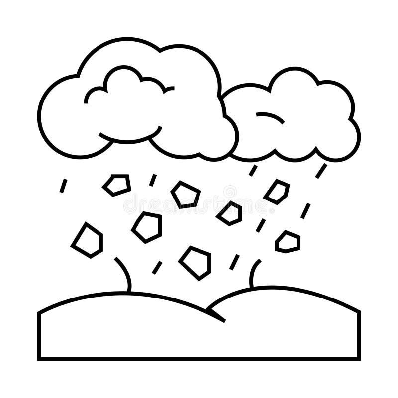 Ilustrare vectorială a pictogramei linie meteo stock illustration