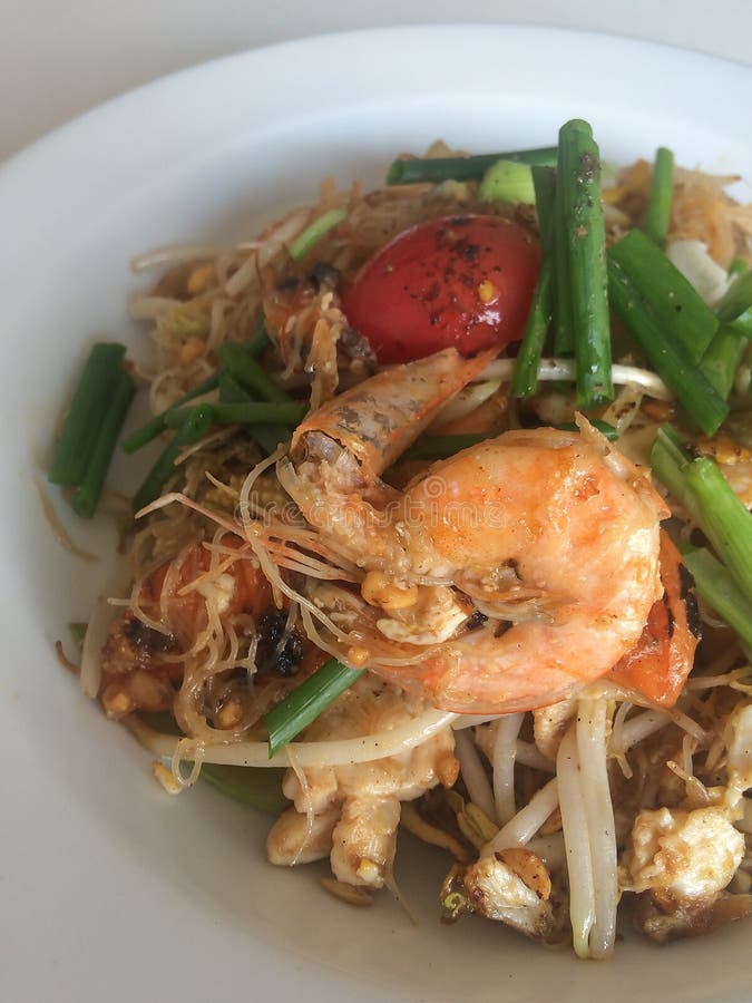 Hailand's national dishes, stir-fried rice noodles stock photography Hailand's national dishes, stir-fried rice noodles stock photography