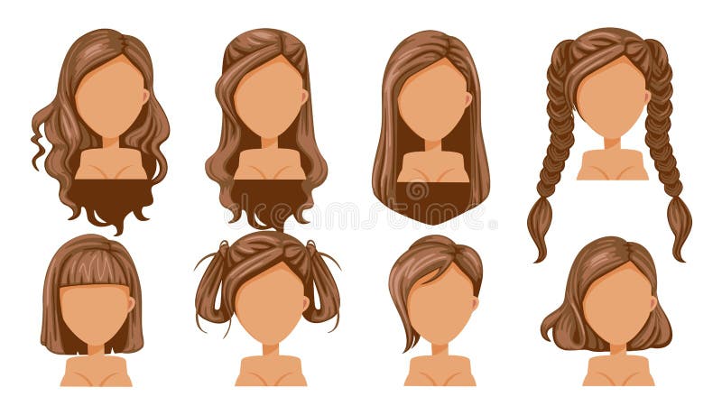 Hair stock vector. Illustration of female, fringe, hair - 97870242