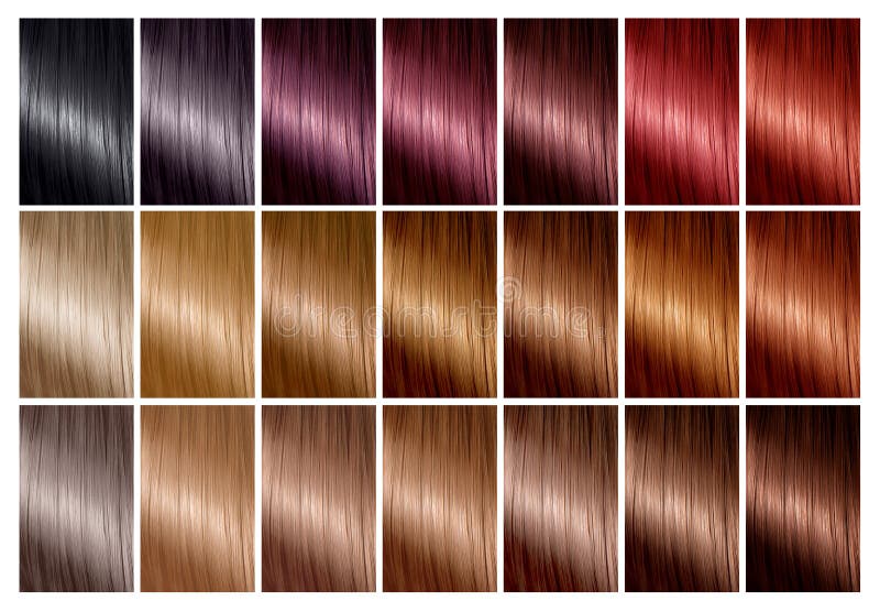 Color Chart For Hair Dye Tints Hair Color Palette With A