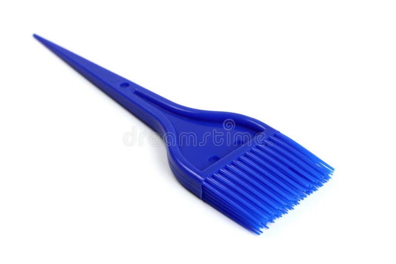 Hair Coloring Brush Isolated on White. Professional Styling Tools Stock