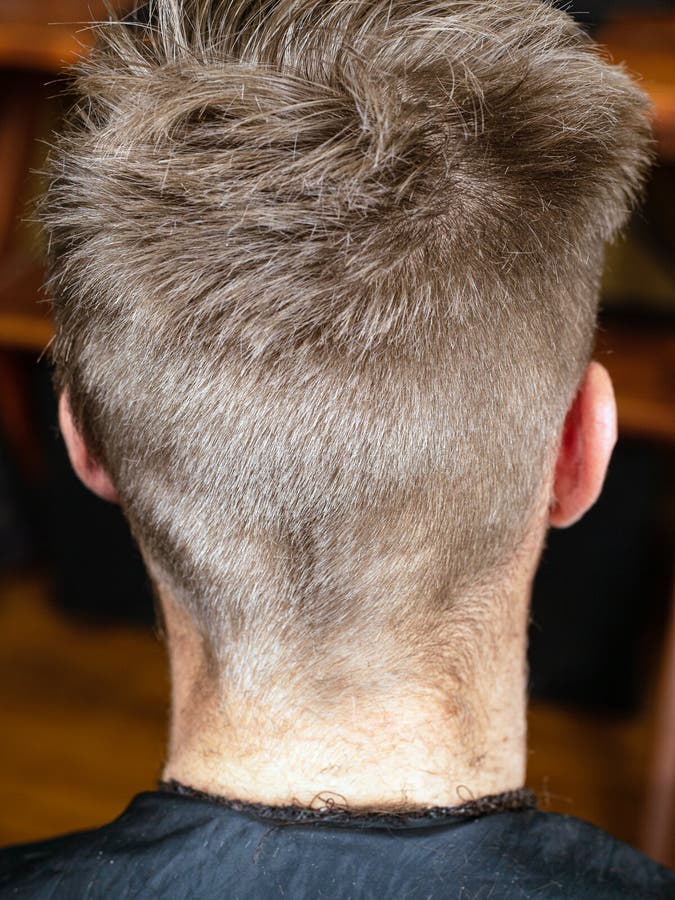 Hair Cut Back View, Trimmed Nape Stock Photo - Image of back, male:  191728888