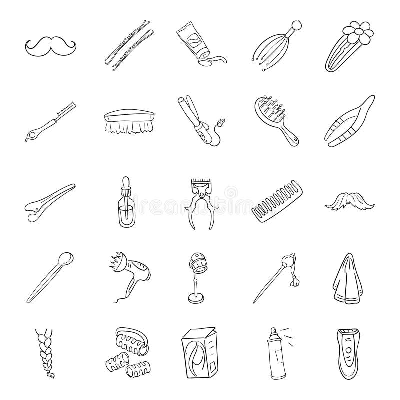 Color Illustration Icon for Catcher, Hair and Clutcher Stock