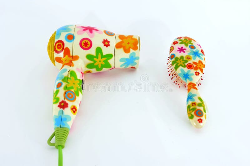 Hair dryer with brush stock photography Hair dryer with brush stock photography