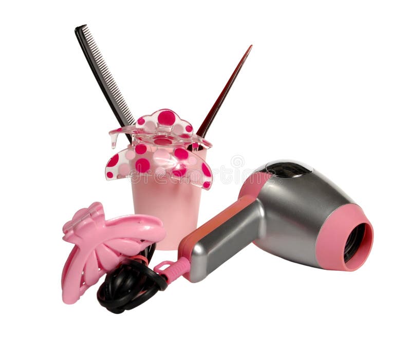 Hair dryer, hairbrushes and hairpins