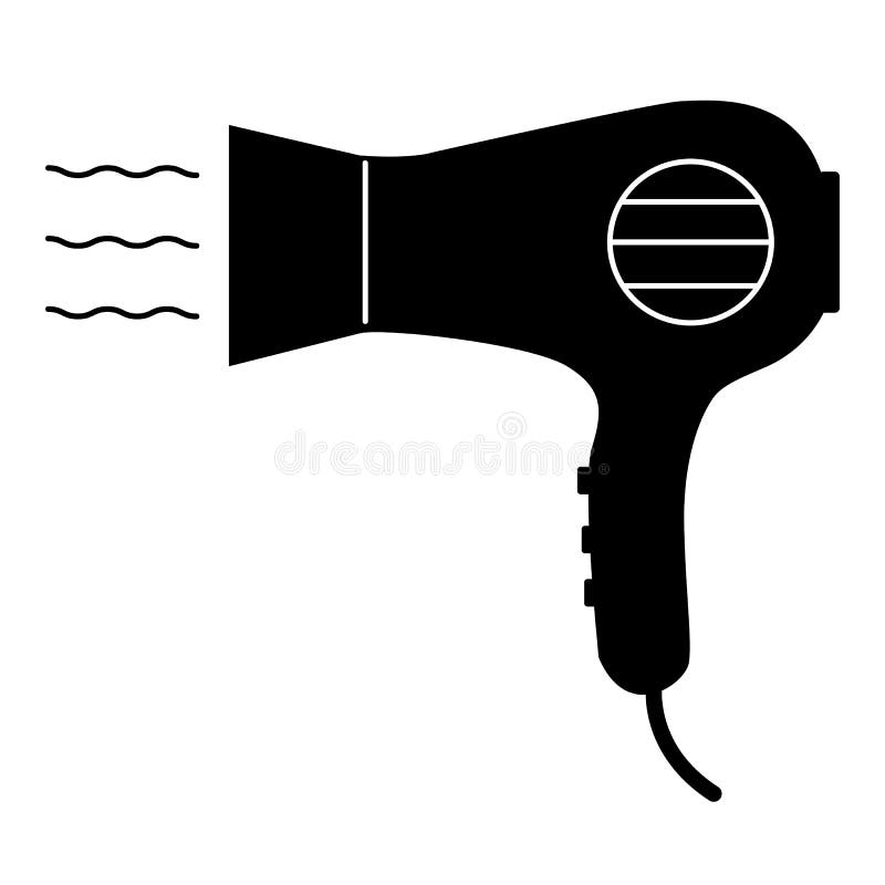 Hair Dryer Icon on White Background. Flat Style. Blowing Hot Air for Your  Web Site Design, Logo, App, UI. Hair Drying Symbol Stock Illustration -  Illustration of icon, concept: 160417662
