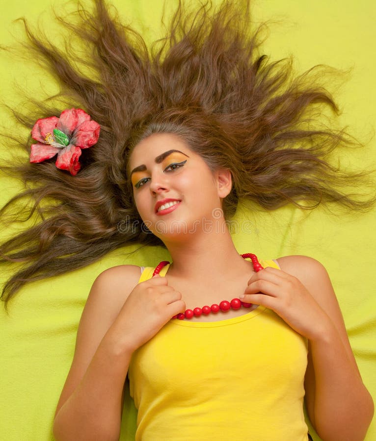 Hair model stock image. Image of brown, fashionable, beauty - 20644979