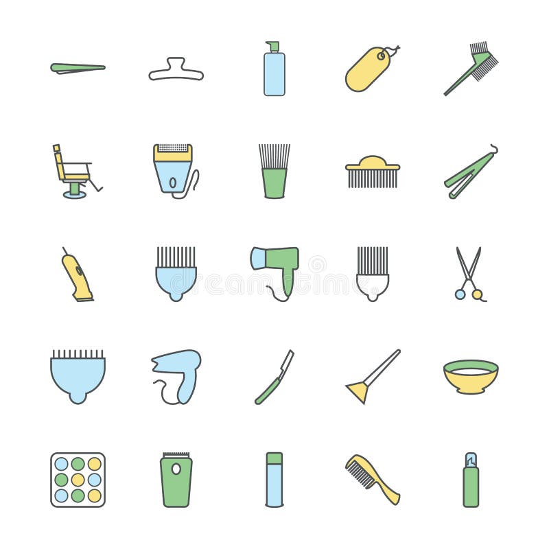 Color Illustration Icon for Catcher, Hair and Clutcher Stock