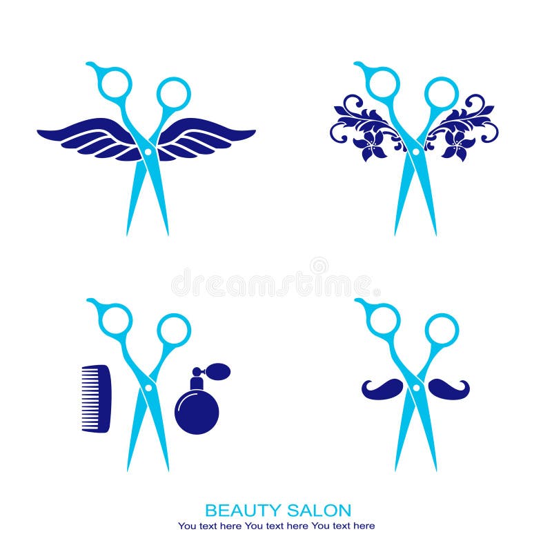 Details 150+ salon scissors logo latest