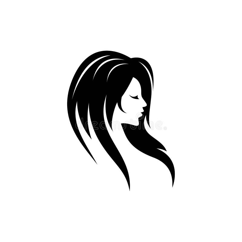 Hair Salon Logo Vector Icon Stock Vector - Illustration of girl, symbol:  169355272