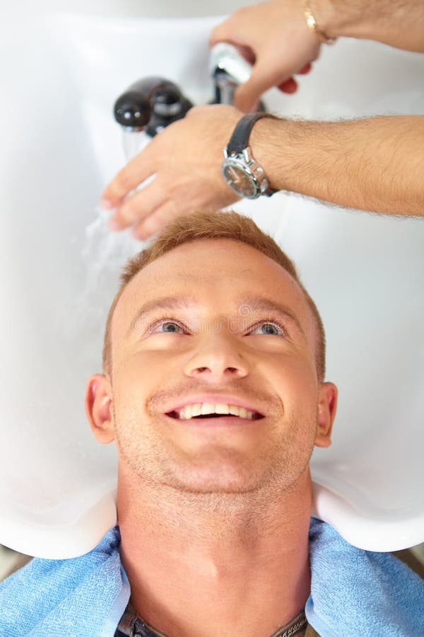Hair Salon. Washing with Shampoo. Stock Photo Image of view