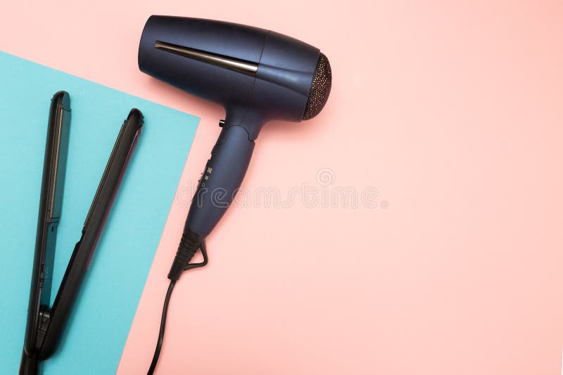 Hair Straightener and Hairdryer on a Colored Background. Flat Layout with Clipboard Mockup Stock Photo - Image of electrical, hair: 212336662 Hair Straightener and Hairdryer on a Colored Background. Flat Layout with Clipboard Mockup Stock Photo - Image of electrical, hair: 212336662