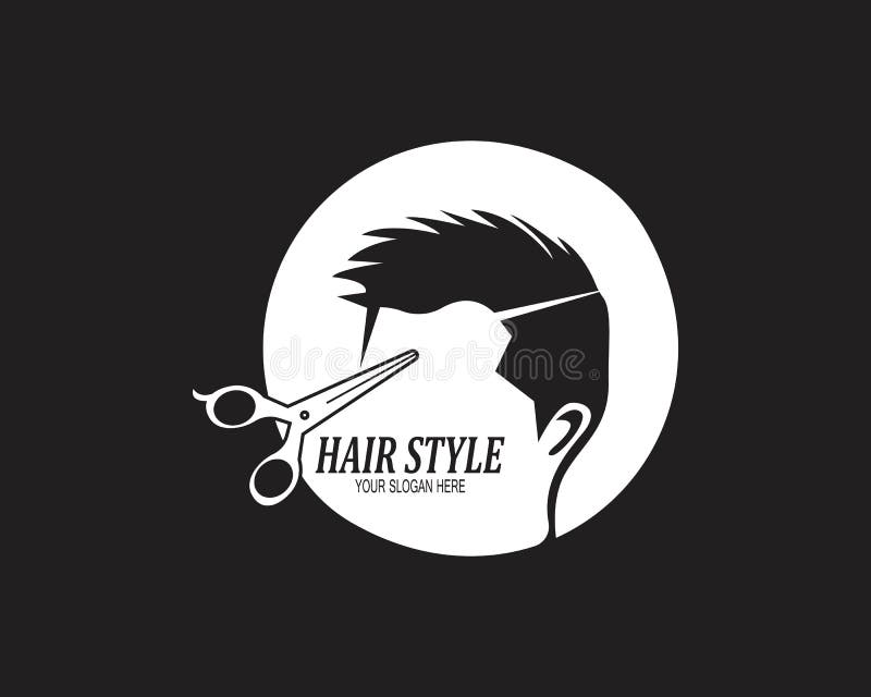 Hair Style Barber Shop Icon and Symbol Template Stock Illustration -  Illustration of classic, vintage: 193260440