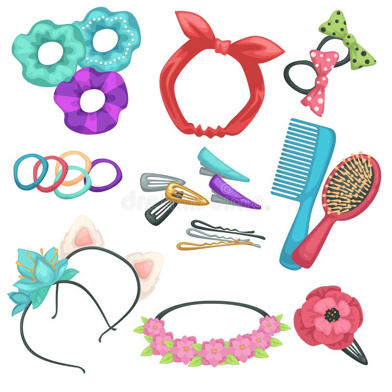 Hair styling accessories, headbands and combs with hairpins