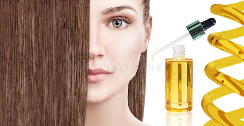 Hair treatment by oil therapy in spiral.