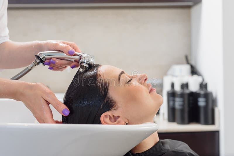 Hair wash procedure stock photo. Image of beautician - 130048240 Hair wash procedure stock photo. Image of beautician - 130048240