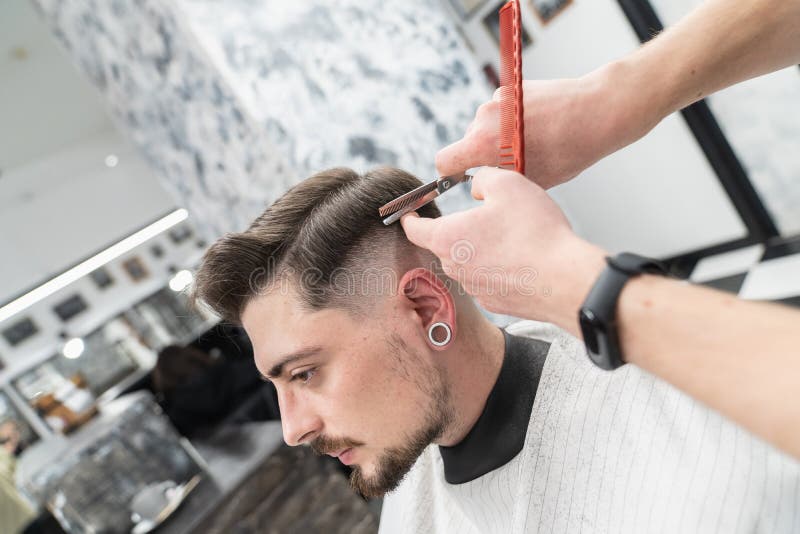 Haircut in a Hairdresser. New Haircut Style. Stock Photo - Image of  customer, modern: 164089422