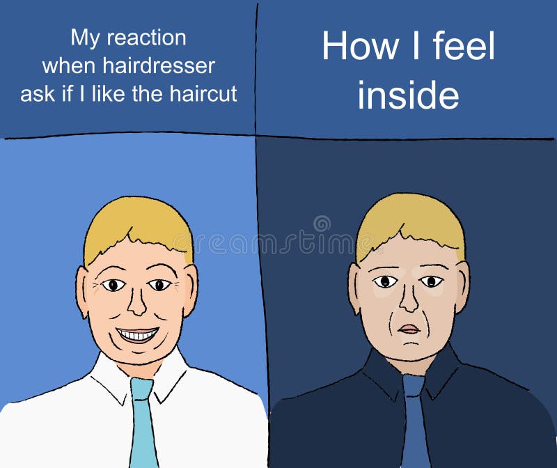 Reaction meme template with negative and positive reaction. Funny
