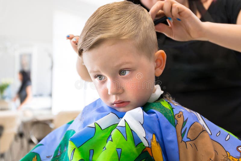 Barber Haircut of Small Boy Stock Image - Image of childhood, lifestyle:  116106485