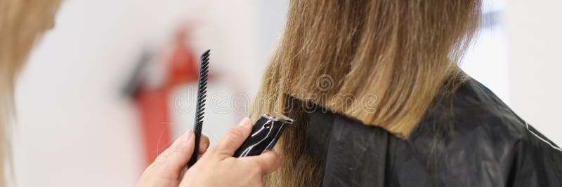 Hairdresser Doing Hair Cutting of Woman Using Clipper in Salon Closeup Stock Image - Image of long, haircare: 231642995 Hairdresser Doing Hair Cutting of Woman Using Clipper in Salon Closeup Stock Image - Image of long, haircare: 231642995