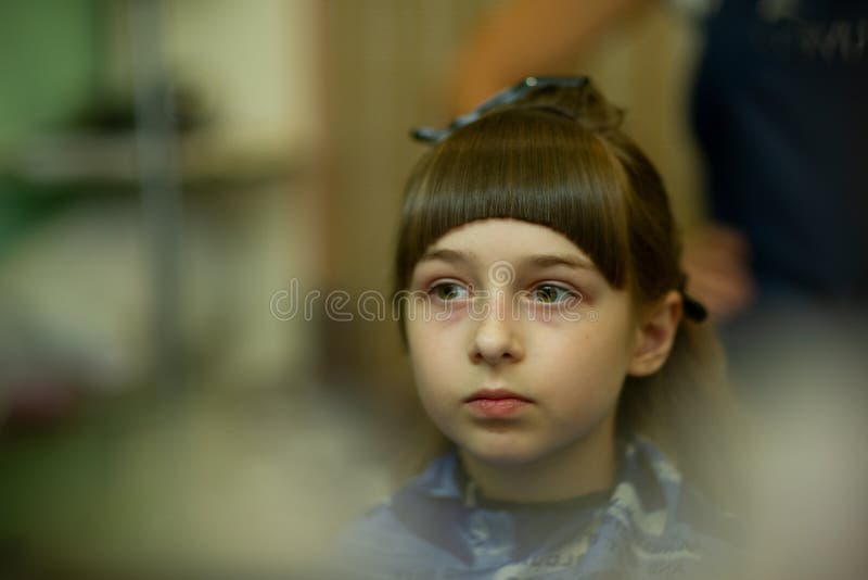 Hairdresser Making a Hair Style To Cute Little Girl Stock Photo - Image of  grooming, caucasian: 152415558