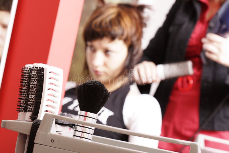 Hairdressing stock image. Image of combing, attractive 2490705
