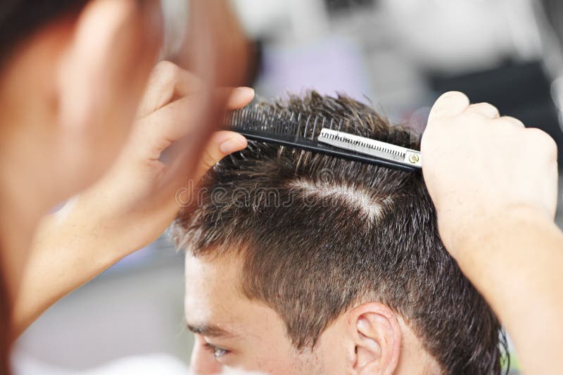 Hairdressing at beauty parlour