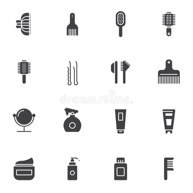 Hairdressing salon vector icons set