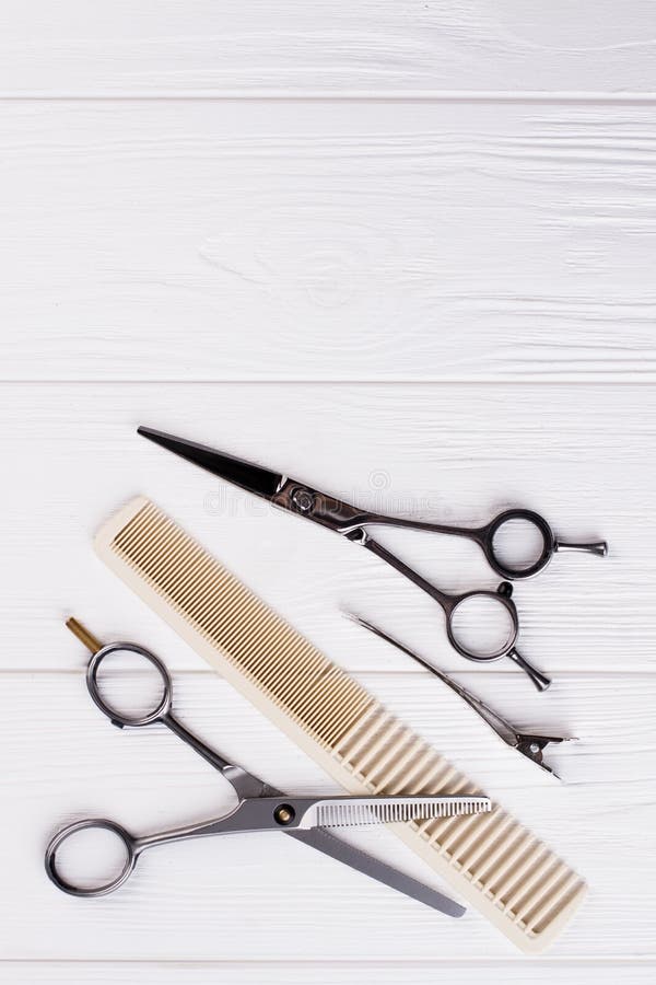 Hairdressing Scissors And Comb Stock Image Image of hand, nobody