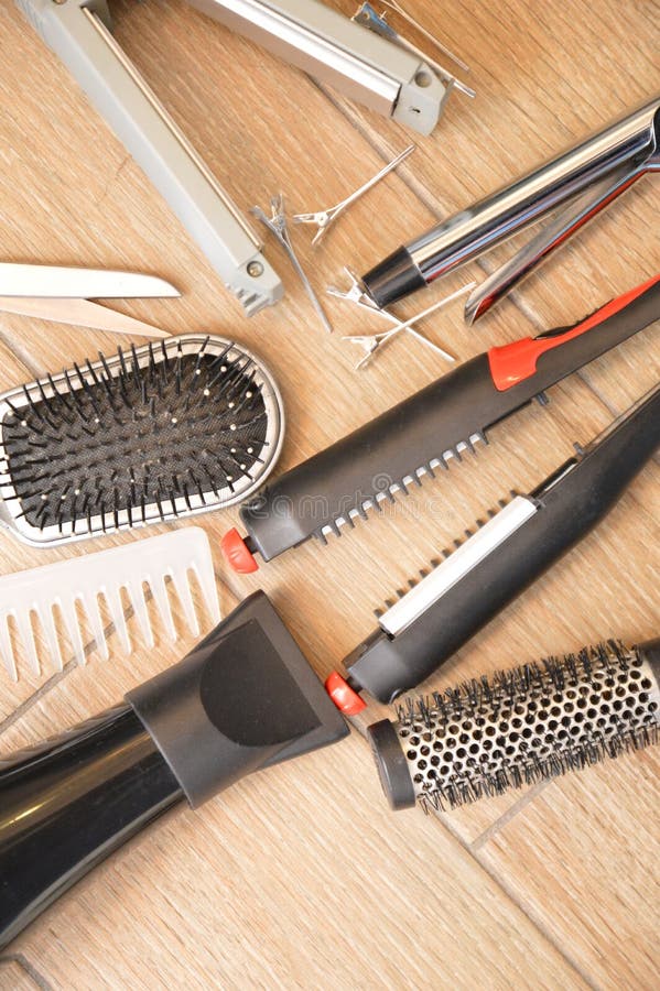 Hairdressing κομμωτής εξοπλισμού στοκ φωτογραφίες με δικαίωμα ελεύθερης χρήσης Hairdressing κομμωτής εξοπλισμού στοκ φωτογραφίες με δικαίωμα ελεύθερης χρήσης